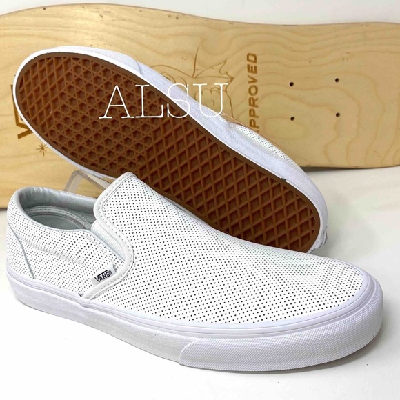 VANS Classic Slip On Perforation Leather White W - Picture 3 of 8